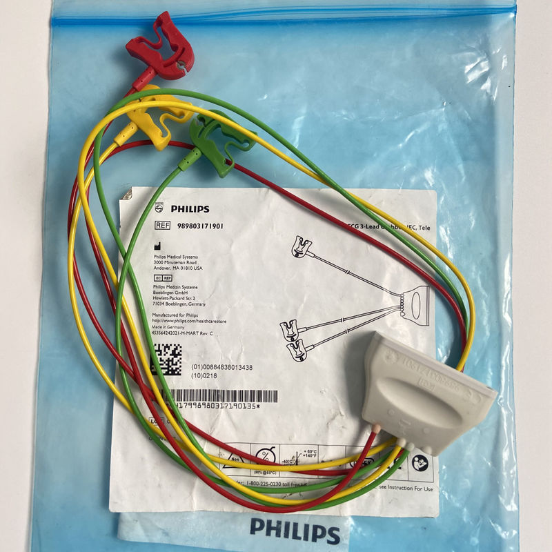 เทเลเมทรี สามนําสแตนดาร์ตยุโรป Clamp ECG 3-Lead Grabber IEC Tele REF:989803171901