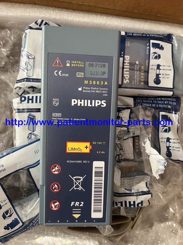 แบตเตอรี่อุปกรณ์การแพทย์เดิม สําหรับ M3863A DC 12V 4.2Ah สําหรับ PHILIP FR2 AED