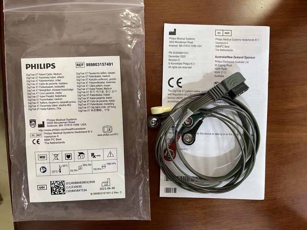สายเคเบิล ECG แบบ Holter ของ PHILIP REF:989803157491 PN:350-0283-03